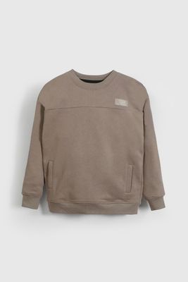 Polerón Café Cortes De Niño PLPO0165V26