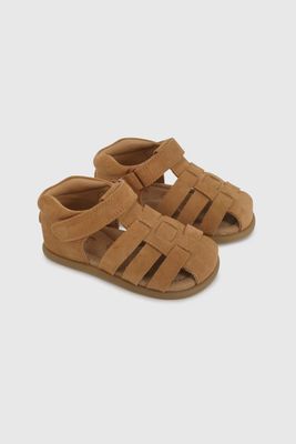 Sandalia Cangrejera  de Cuero Café 33100172V26