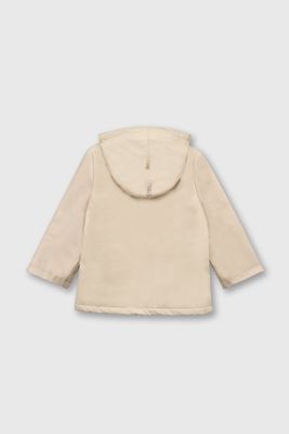 Imagen 2 del producto Chaqueta Rosada Engomada con Forro y Gorro para bebé de 3/6 a 36 Meses