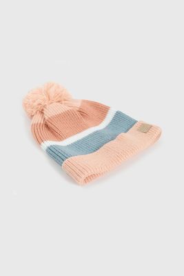 Imagen 2 del producto Gorro Tejido con Líneas Rosado