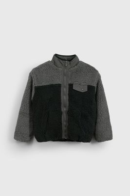 Chaqueta Polar y Chiporro Negro con Cierre para Niño  de 3 a 12 años