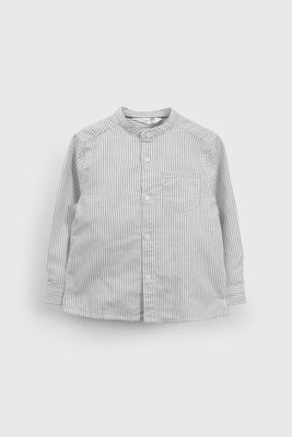 Camisa Cuello Mao Rayada