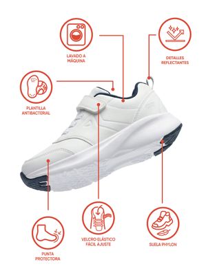 Imagen 2 del producto Zapatilla Escolar Blanca 7280 Colloky