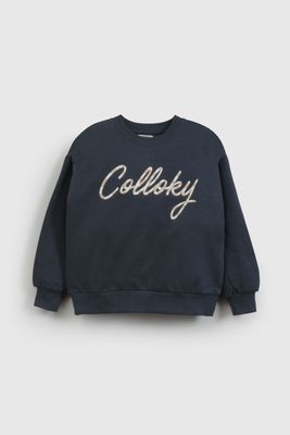 Polerón Azul Colloky Bordado De Niña PLPO0451V26