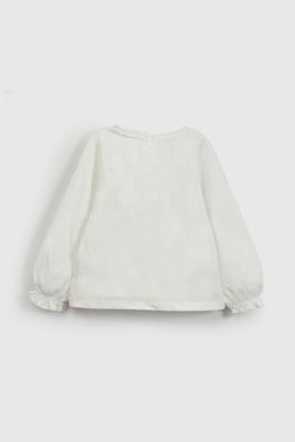 Imagen 2 del producto Polera Blanca Mariposa De Niña POJE5209V26