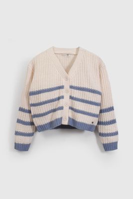 Chaleco Rayas Beige De Niña CHLA0275V26