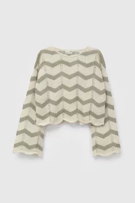 Sweater Rayas Verde De Niña SWLA0492V26