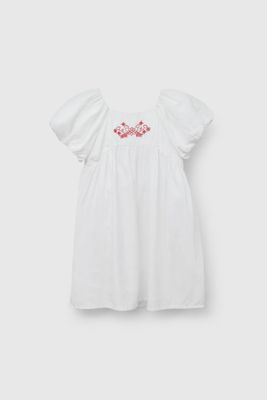 Imagen 1 del producto Vestido Blanco Manga Globo De Niña VEVS0209V26