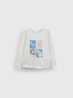 Imagen 2 del producto Polera Blanca Flores