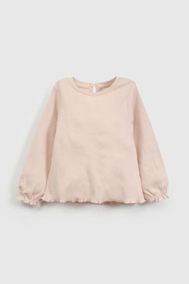 Polera Rosada Manga Recogida De Niña POPU2035V26