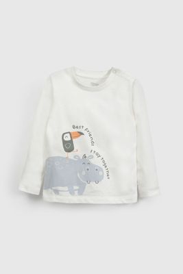 Polera Blanca Animales De Niño POJE8378V26