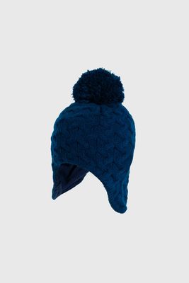 Gorro Tejido con Forro Azul