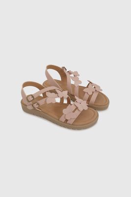 Sandalia Rosada con Aplicaciones de Mariposas 53080230V26