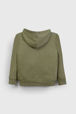 Imagen 2 del producto Polerón Verde de polycotton con Cierre y Gorro para niño 6710