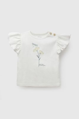 Imagen 2 del producto Conjunto Polera y Short Flores Celeste de Niña COJE3210V26