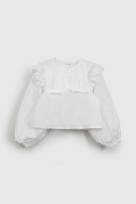 Blusa Blanca Bordada De Niña BLVL0209V26