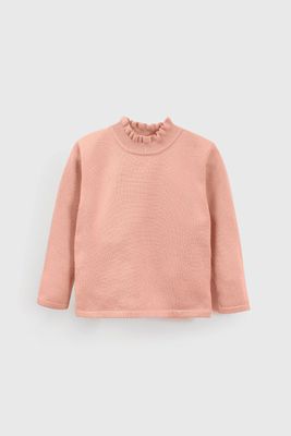 Sweater Cuello Alto Rosado