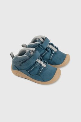 Botín Colección Azul de Bebé con Velcro y Cordón Elástico Talla 18 al 21 5519