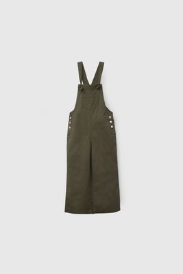 Jardinera Gabardina Verde De Niña JLGB0490V26