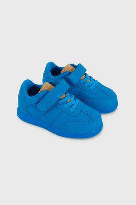 Zapatilla Caminante Lifestyle de Niño Azul Caña Baja Velcro y Cordón