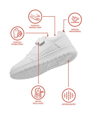 Imagen 2 del producto Zapatilla Escolar Blanca 7251 Colloky