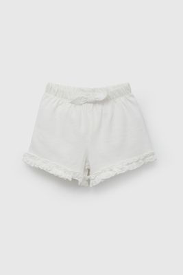 Short Blanco Con Vuelos De Niña SHPO0678V26