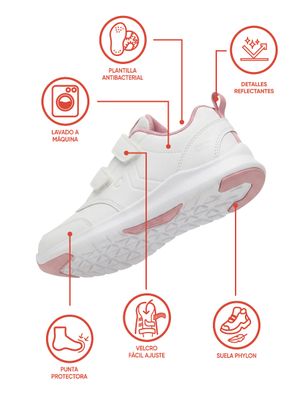 Imagen 2 del producto Zapatilla Escolar Detalles Rosados 7267 Colloky