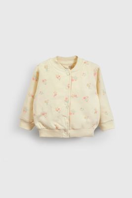 Imagen 2 del producto Conjunto Polerón y Bodie Flores de Niña en Polycotton Talla 3/6M a 24/36M 2923