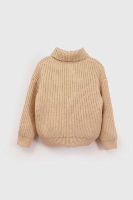 Imagen 2 del producto Chaleco Cuello Alto Beige Bordado