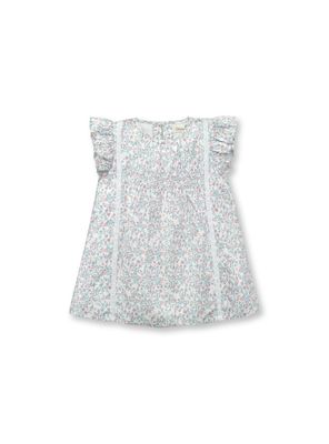 Vestido De Bebé Niña Flores Blanco (3 A 36 Meses) Colloky