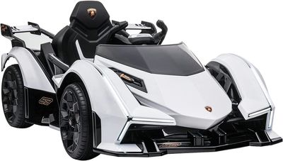 Auto  lamborghini V12 vision gran turismo Ride on Sports Car for Kids., blanco