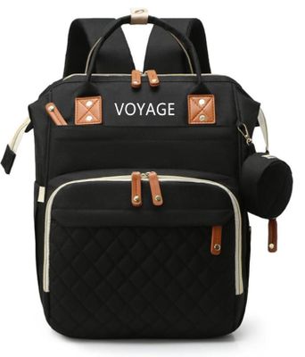 Mochila Pañalera Maternal 3 En 1 VOYAGE BLACK