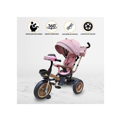 Imagen 2 del producto Triciclo para niños voyage golden  pink