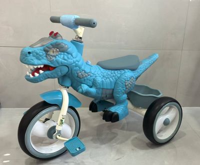 Imagen 2 del producto Triciclo Infantil Dino Rex Con Luz y Bluetooth Blue