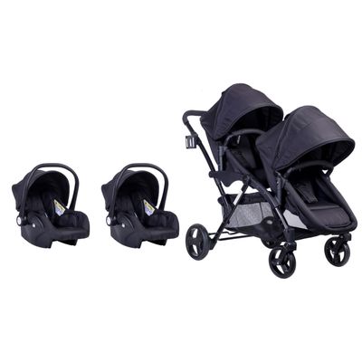 Coche Duo Travel System Géminis Black