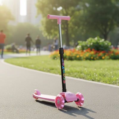 Imagen 2 del producto Scooter Monopatín Niña Regulable Plegable XT03 Rosa Bebesit