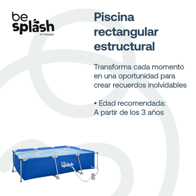 Imagen 2 del producto Piscina Estructural con Bomba y Cobertor 300x207x65cm BeSplash