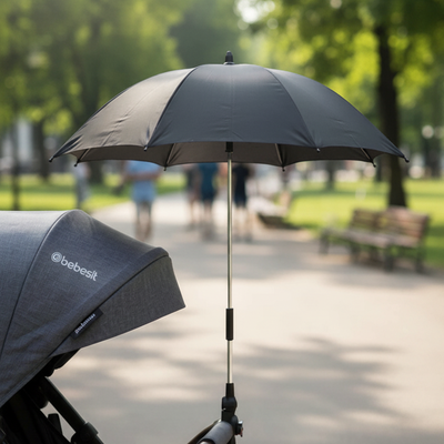 Imagen 2 del producto Paraguas Sombrilla coches Bebe UPF50+ adaptador universal