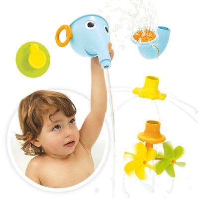 Imagen 2 del producto Juego de Baño Elefante Embudo Celeste Infantil Bebé Niño Niña Tina Yookidoo