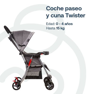 Imagen 2 del producto Coche Paseo y Cuna Twister SX Gris Bebesit