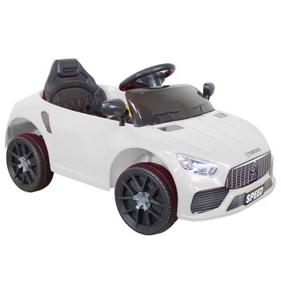 Auto Eléctrico Meche Premium Niños Niñas Infantil Blanco