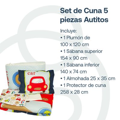 Imagen 2 del producto Set de Cuna Celeste 5 Piezas Bebesit