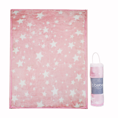 Frazada Ultra Soft Estrella 80x110cm Rosado Bebesit
