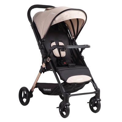 Coche de Paseo City Reversible con Bandeja Beige