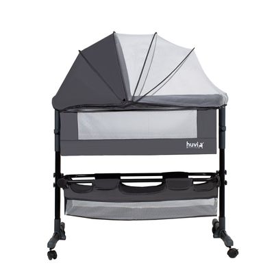 Imagen 2 del producto Cuna Colecho Cozy con Colchón Mosquitero Canasto Negro Huvi