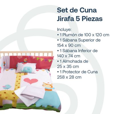 Imagen 2 del producto Set de Cuna Jirafa 5 Piezas Bebesit