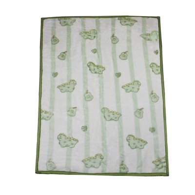 Imagen 2 del producto Frazada Ultra Soft Dino 110x140cm Verde Bebesit