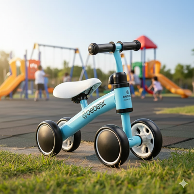 Imagen 2 del producto Triciclo Correpasillos Aprendizaje 4 Ruedas XT02 Azul Bebesit