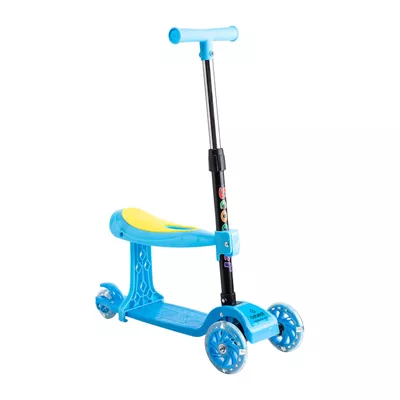 Scooter Monopatín 2 en 1 con Asiento Niño Plegable XT04 Azul