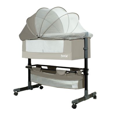 Cuna Colecho Cozy con Colchón Mosquitero Canasto Beige Huvi